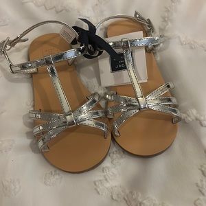 Janie and Jack silver sandals, size 10